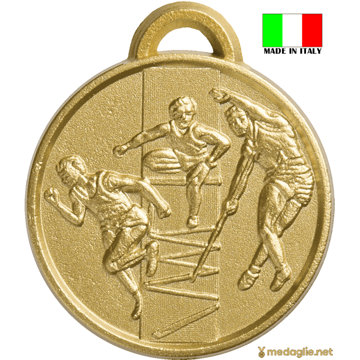 Medaglia di Atletica Leggera e Podismo con retro personalizzabile, realizzata in Zama di alta qualità, Made in Italy, ideale per gare, eventi sportivi e premi speciali
