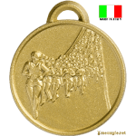 Medaglia di Atletica Leggera e Podismo con retro personalizzabile, realizzata in Zama di alta qualità, Made in Italy, ideale per gare, eventi sportivi e premi speciali