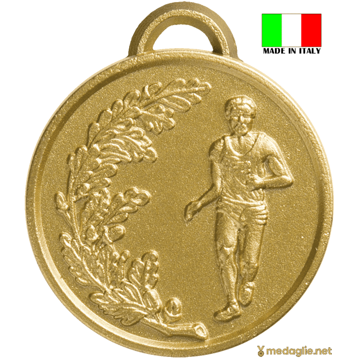 Medaglia di Atletica Leggera e Podismo con retro personalizzabile, realizzata in Zama di alta qualità, Made in Italy, ideale per gare, eventi sportivi e premi speciali
