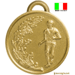 Medaglia di Atletica Leggera e Podismo con retro personalizzabile, realizzata in Zama di alta qualità, Made in Italy, ideale per gare, eventi sportivi e premi speciali