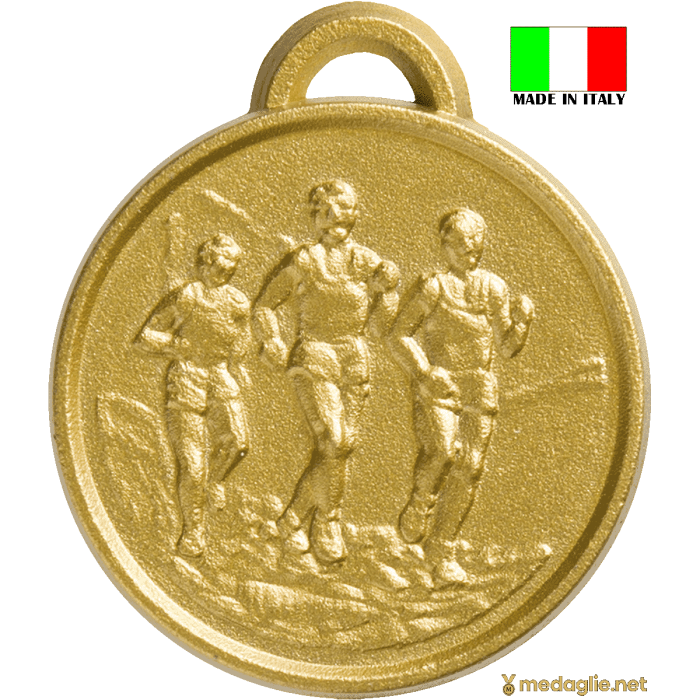 Medaglia di Atletica Leggera e Podismo con retro personalizzabile, realizzata in Zama di alta qualità, Made in Italy, ideale per gare, eventi sportivi e premi speciali