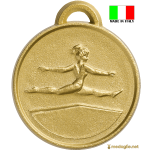 Medaglia ginnastica con retro personalizzabile non inciso