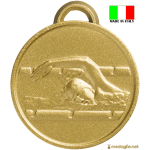 Medaglia nuoto personalizzabile coniata fronte