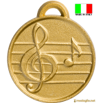 Medaglie musica chiave di sol personalizzabili Made in Italy