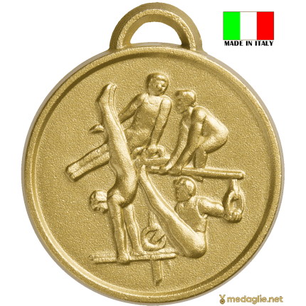 Medaglia ginnastica con retro personalizzabile non inciso