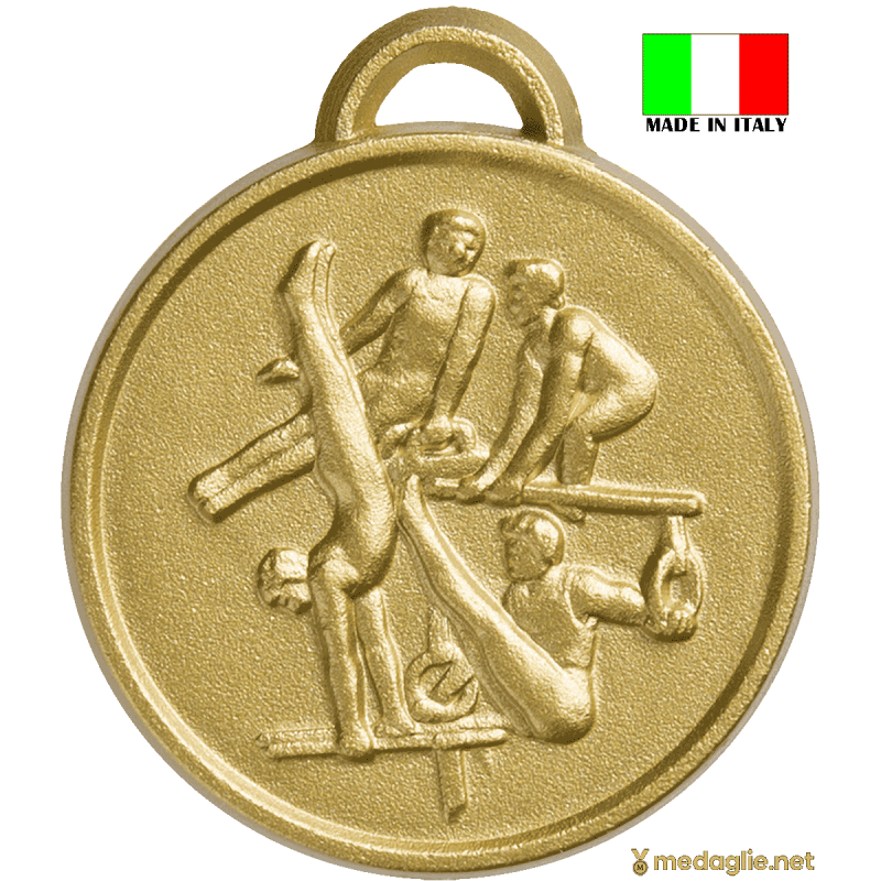 Medaglia ginnastica con retro personalizzabile non inciso