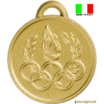 Medaglia coniata giochi olimpici made in italy