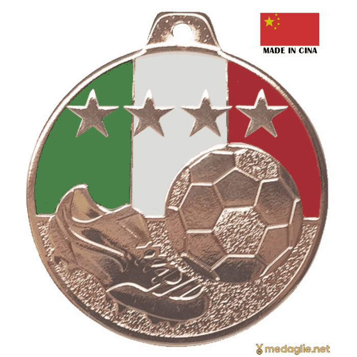 Medaglia calcio 50 mm oro