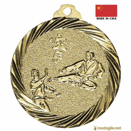 Medaglia arti marziali oro 32 mm