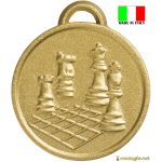 Medaglia scacchi coniata personalizzabile