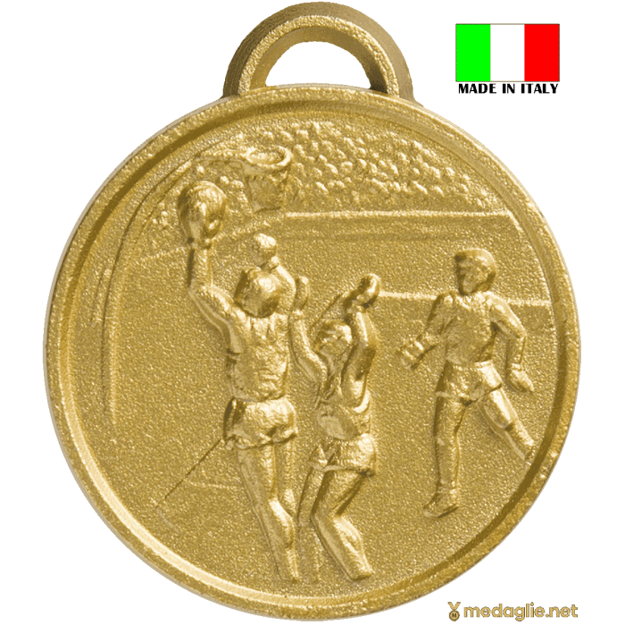 Medaglia pallacanestro coniata fronte basket