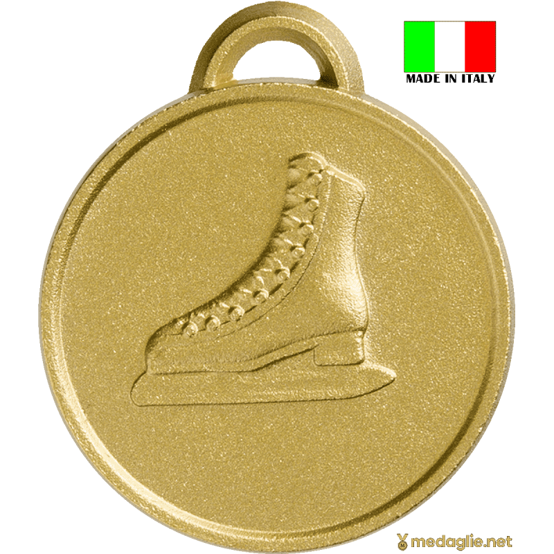 medaglia pattinaggio coniata personalizzabile fronte sportivo