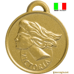 medaglia vittoria in metallo coniato