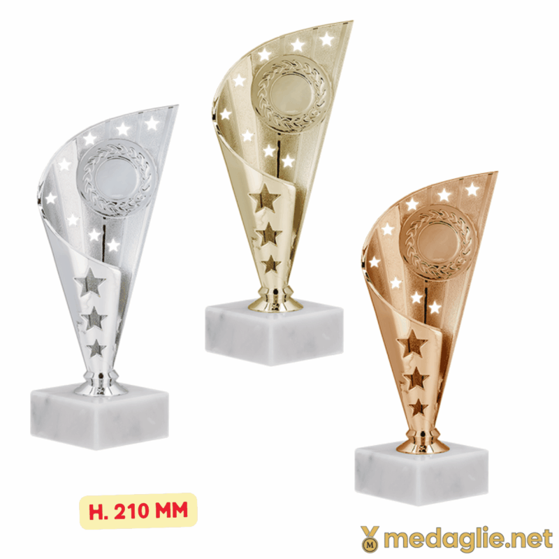 coppe premiazioni economiche oro argento bronzo 22cm personalizzate