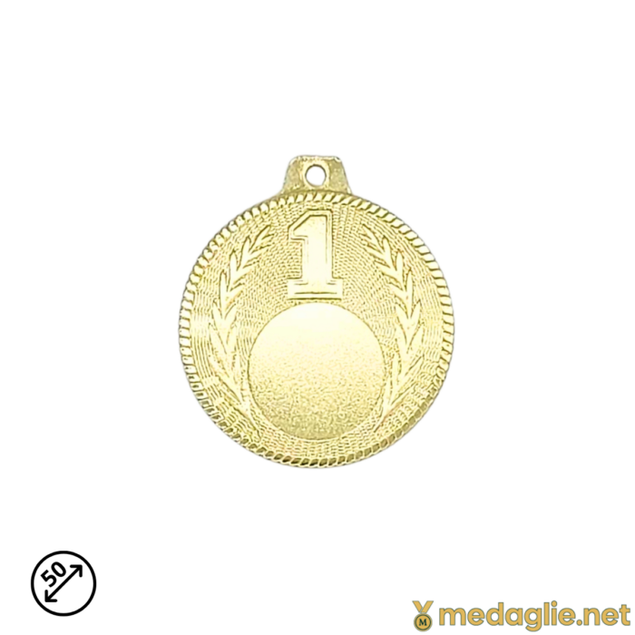 Medaglia Sportiva Personalizzabile 1° 2° 3° Posto Ø50 Oro Argento Bronzo con Nastro Tricolore - immagine 2