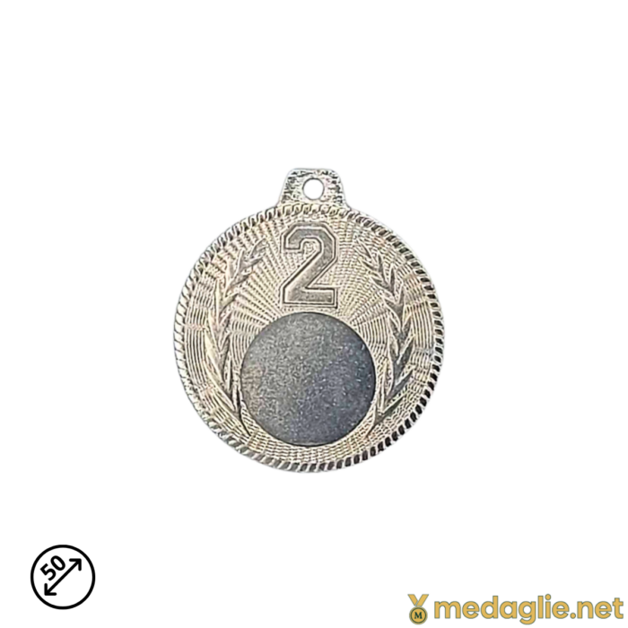 Medaglia Sportiva Personalizzabile 1° 2° 3° Posto Ø50 Oro Argento Bronzo con Nastro Tricolore - immagine 3