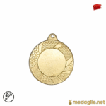 Medaglia Sportiva Personalizzata Mistic Ø40 Oro con Nastro Tricolore