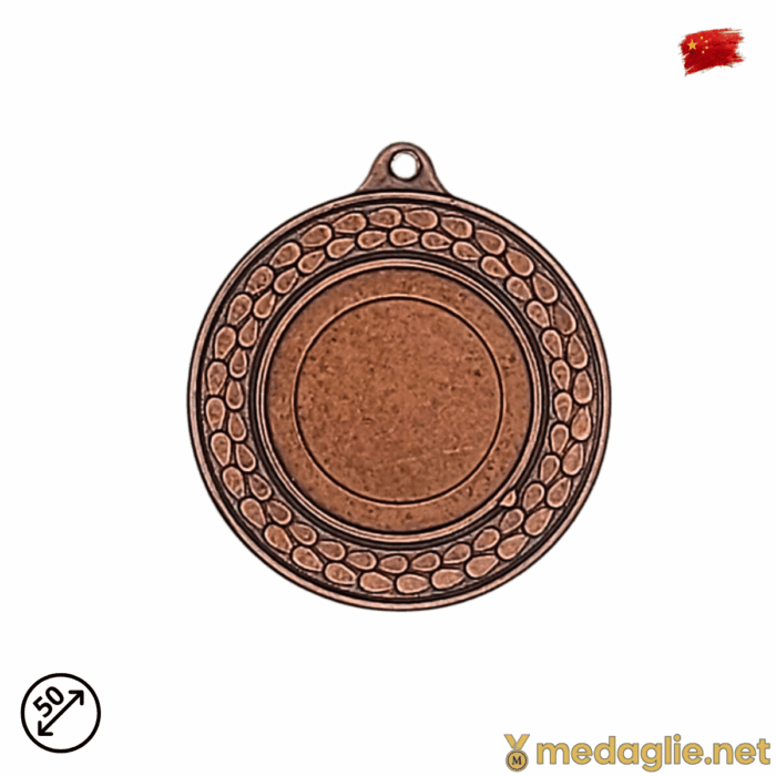 Medaglia Sportiva Personalizzabile Tonda Aurea Diametro 50 mm Oro Argento Bronzo - immagine 4