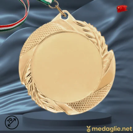 Medaglia-Sportiva-Personalizzabile-Linea-Laurea-sagomata-Sport-diam.70-ORO