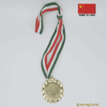 medaglia oro 70 mm con nastro tricolore